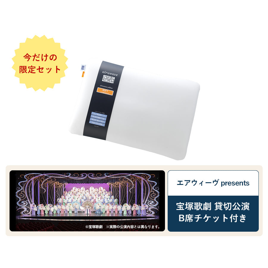 特別販売】エアウィーヴ ピロー ソフト＋宝塚歌劇 B席チケット（1枚