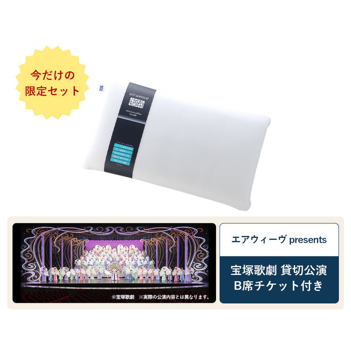 特別販売】エアウィーヴ ピロー S-LINE＋宝塚歌劇 B席チケット（1枚